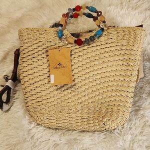 NEW Patricia Nash Straw Bag Purse